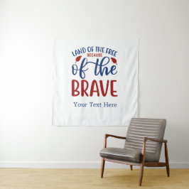 Gratis land door het Brave Red Blue Wandkleed