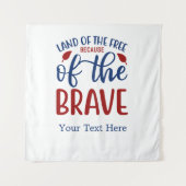 Gratis land door het Brave Red Blue Wandkleed (Voorkant)