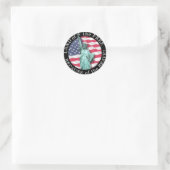 Gratis land... ronde sticker (Tas)
