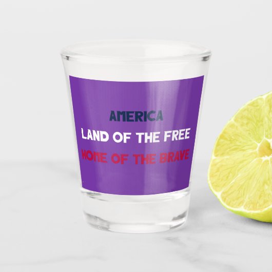 Gratis land... shot glas (Voorkant)