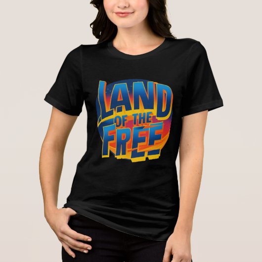 Gratis land Tri-Blend shirt (Voorkant)