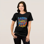 Gratis land Tri-Blend shirt (Voorkant volledig)