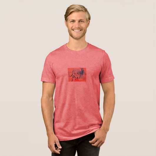 Gratis land Tri-Blend shirt (Voorkant volledig)
