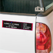 "Gratis land vanwege de hersenen" Bumpersticker (Op Truck)