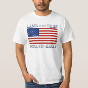 Gratis land vanwege het T-shirt met de hersenen
