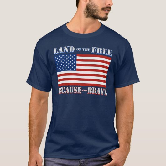 Gratis land vanwege het T-shirt met de hersenen (Voorkant)