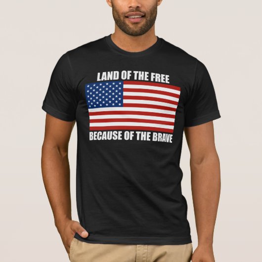 Gratis land vanwege het T-shirt met de hersenen (Voorkant)