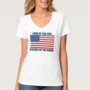 Gratis land vanwege het T-shirt met de hersenen