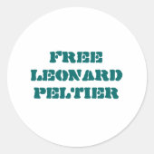 Gratis Leonard Peltier sticker (Voorkant)