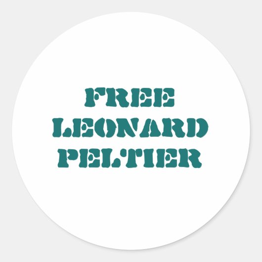 Gratis Leonard Peltier sticker (Voorkant)