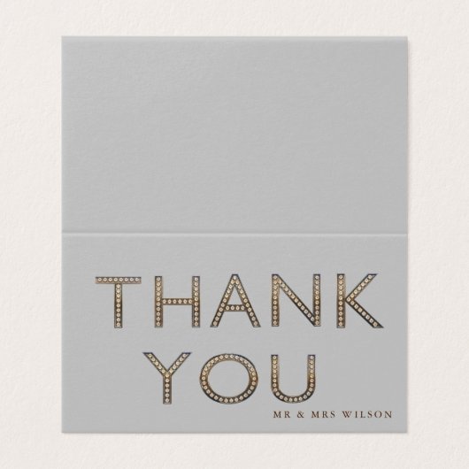 Gratis letters Bedankt Kaart (Buitenkant ongevouwen)