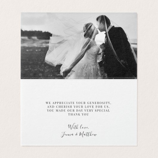 Gratis letters Bedankt Kaart (Binnenkant ongevouwen)