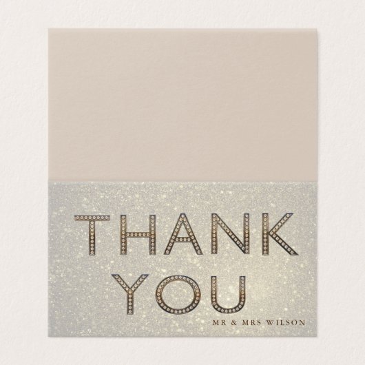 Gratis letters Bedankt Kaart (Buitenkant ongevouwen)