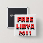 GRATIS LIBIË 2011 VIERKANTE BUTTON 5,1 CM (Voorkant /achterkant)