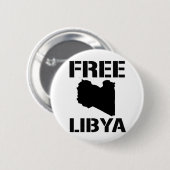 GRATIS LIBYA (zwart) Ronde Button 5,7 Cm (Voorkant /achterkant)