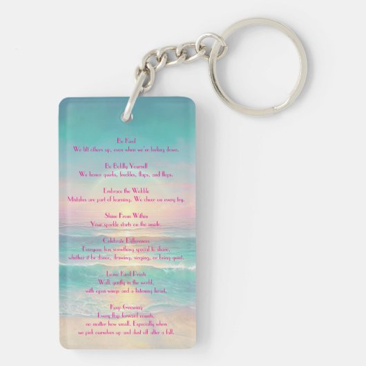 Gratis lid van de Flock, Flamingo Sleutelhanger (achterkant)