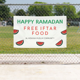 Gratis liefdadigheidsevenement tijdens Iftar Ramad Spandoek