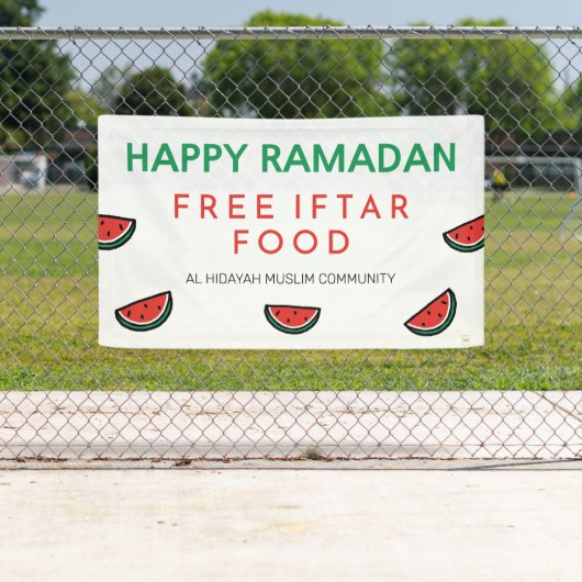 Gratis liefdadigheidsevenement tijdens Iftar Ramad Spandoek (Insitu)