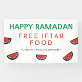 Gratis liefdadigheidsevenement tijdens Iftar Ramad Spandoek (Horizontaal)