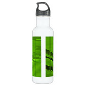 GRATIS LIMOEN BLACK NEON RETRO STIPPEN ART WATERFLES (Achterkant)