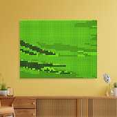 GRATIS LIMOEN NEON RETRO STIPPEN ART CANVAS AFDRUK (Insitu (Woonkamer))