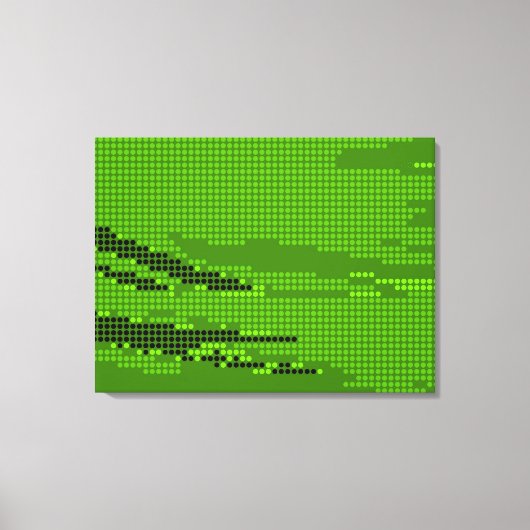 GRATIS LIMOEN NEON RETRO STIPPEN ART CANVAS AFDRUK (Voorkant)