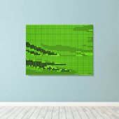 GRATIS LIMOEN NEON RETRO STIPPEN ART CANVAS AFDRUK (Insitu (Houten vloer))