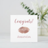 Gratis lippenstickafdruk kaart (Staand voorkant)