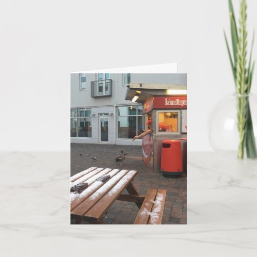 gratis lunch bedankt notiecard kaart (Voorkant)