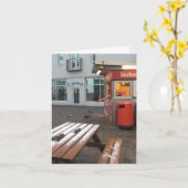 gratis lunch bedankt notiecard kaart (Gele Bloem)