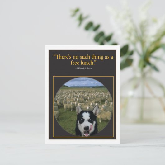 Gratis lunch briefkaart (Staand voorkant)