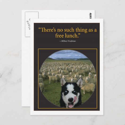 Gratis lunch briefkaart (Voorkant / Achterkant)