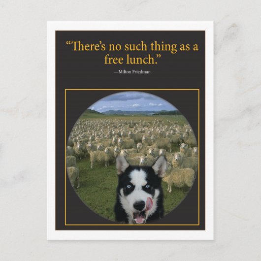 Gratis lunch briefkaart (Voorkant)