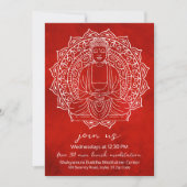 Gratis Lunch Meditatie Shakyamuni Boeddha Rood Kaart (Voorkant)