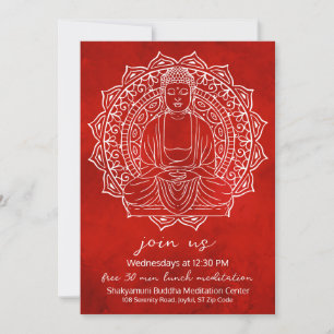 Gratis Lunch Meditatie Shakyamuni Boeddha Rood Kaart