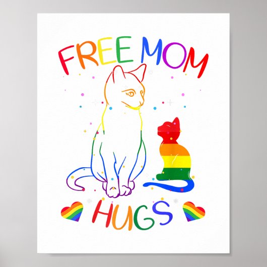 Gratis makreel - LGBT Cat Gay Pride Rainbow Poster (Voorkant)