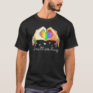 Gratis mam Hug Pride Lgbt Month Parade Rainbow Hea T-shirt