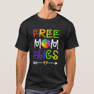 Gratis mam Hugs Daisy Rainbow Heart LGBT Pride Mon T-shirt