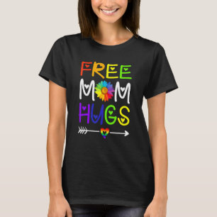 Gratis mam Hugs Daisy Rainbow Heart Lgbt Pride Mon T-shirt