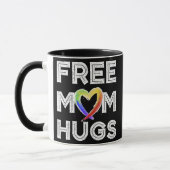 Gratis mam Hugs Free Mam Hugs Rainbow Gay Pride Mok (Links)