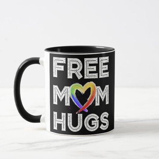 Gratis mam Hugs Free Mam Hugs Rainbow Gay Pride Mok (Links)