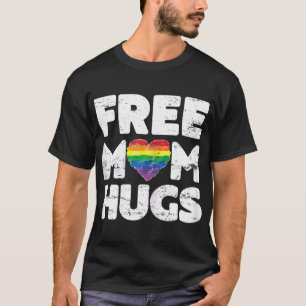 Gratis mam Hugs Free Mam Hugs Rainbow Gay Pride T T-shirt