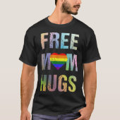 Gratis mam Hugs LGBT Gay Pride  Verstoorde T T-shirt (Voorkant)