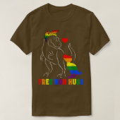 Gratis mam hugs - LGBT mam Mamasaurus Rainbow Gift T-shirt (Design voorkant)