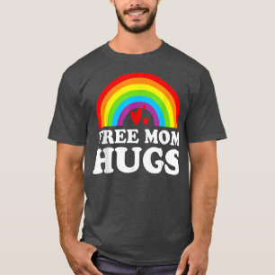 Gratis mam Hugs LGBT Pride Rainbow Heart Lov T-shirt