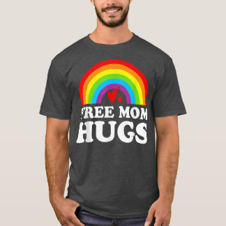 Gratis mam Hugs LGBT Pride Rainbow Heart Lov T-shirt