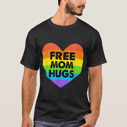 Gratis mam Hugs LGBT T-shirt (Voorkant)