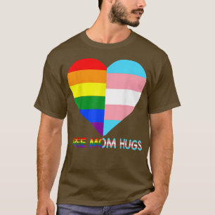 Gratis mam Hugs LGBT Transgender Rainbow Flag Prid T-shirt