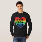 Gratis Mam Hugs LGBT-vlag Gay Lesbian Pride Parade T-shirt (Voorkant volledig)