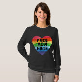Gratis Mam Hugs LGBT-vlag Gay Lesbian Pride Parade T-shirt (Voorkant volledig)